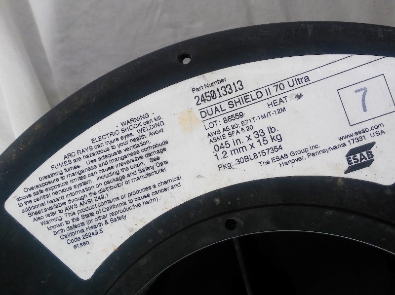 lot 5 image: Full Roll of ESAB Welding Wire (Dual Shiel ll 70 Ultra)
