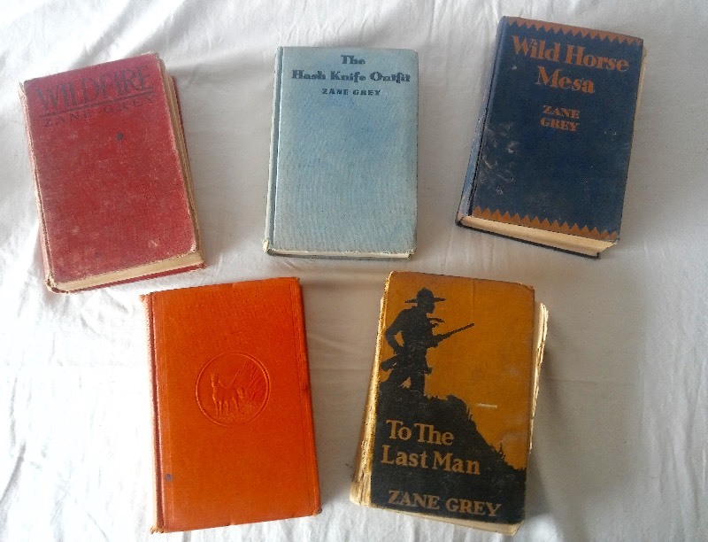 lot 25 image: (9) Vintage Zane Gary Hard Cover Books