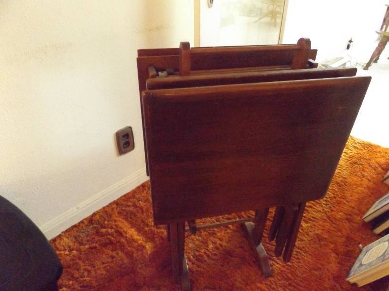 5 Piece Wood TV Trays