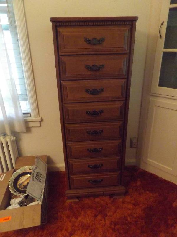 8 Drawer Wood Cabinet