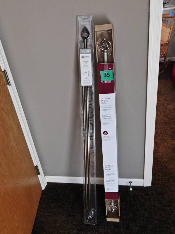 lot 35 image: 2 NIB curtain rods