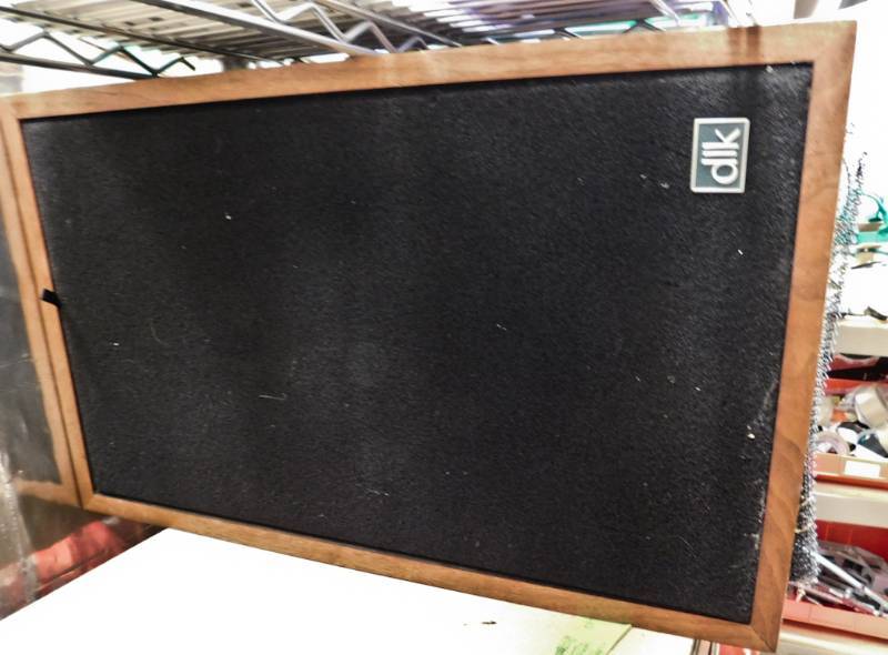 lot 57 image: pair of DLK 1.5 speakers both need cones