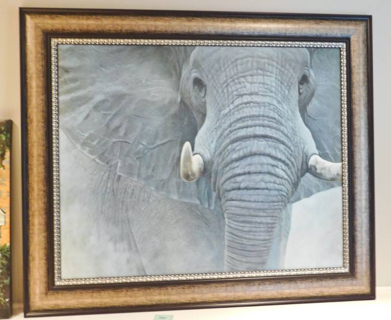 lot 78 image: Framed beautiful Elephant
