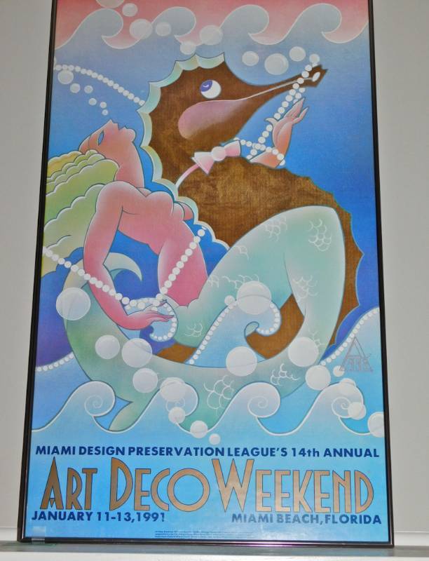 lot 79 image: Annual Art Deco Weekend Poster Framed Glass