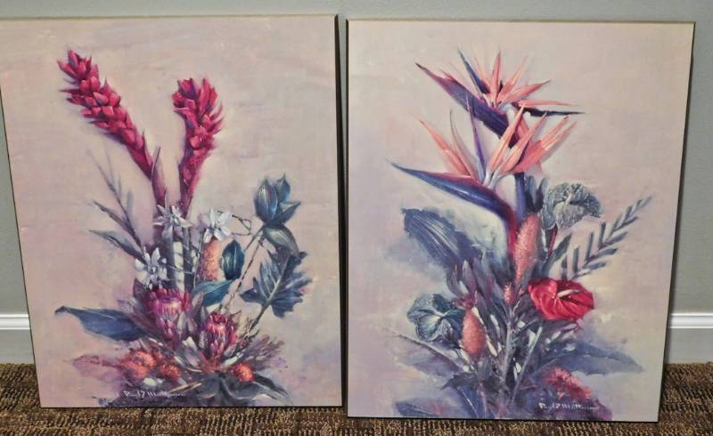 lot 92 image: Great floral prints on board