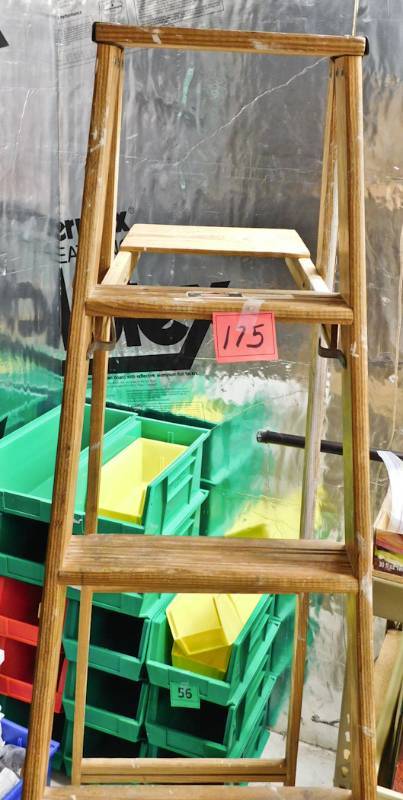 lot 175 image: 6 foot wooden ladder