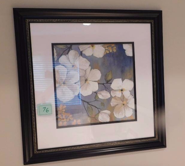 lot 76 image: floral motif wall art
