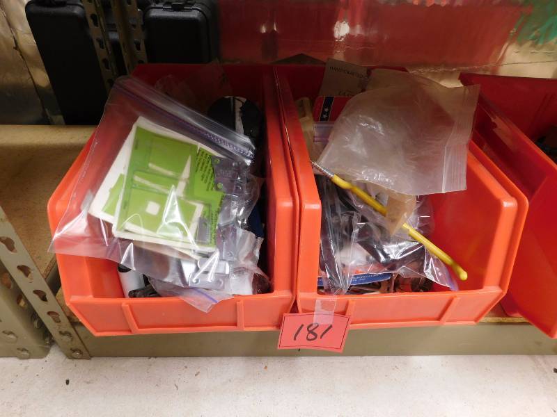 lot 181 image: 2 bins of misc hardware all useful items