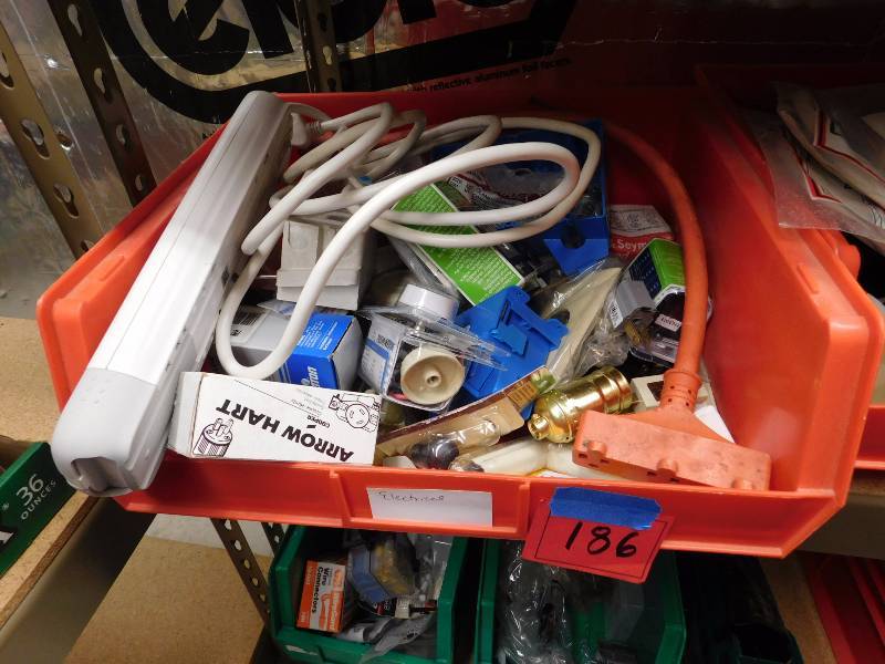 lot 186 image: large lot of electrical switches and more