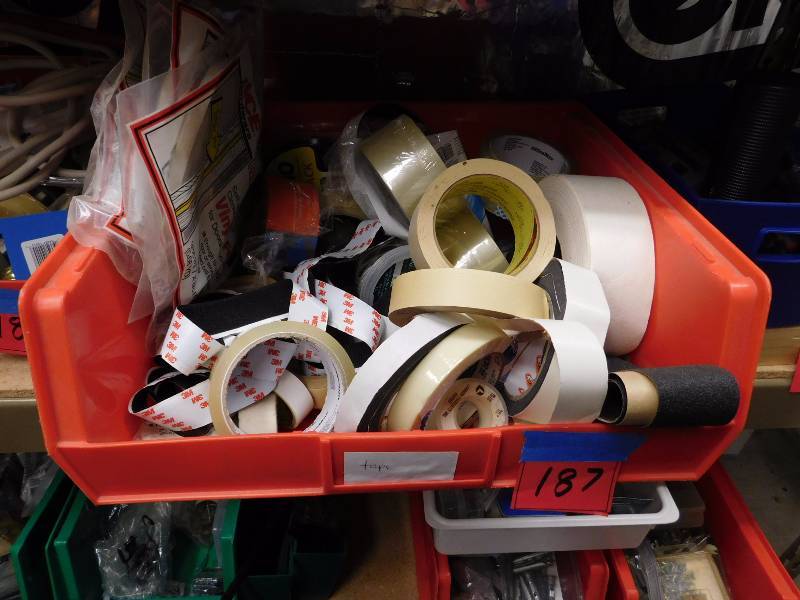 lot 187 image: lot od various rolls of tape