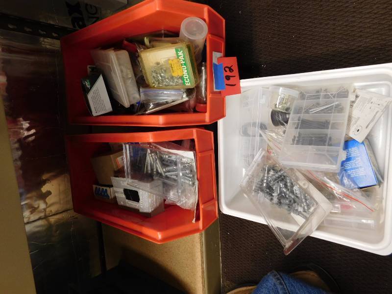 lot 192 image: lot of wall anchors and more hardware