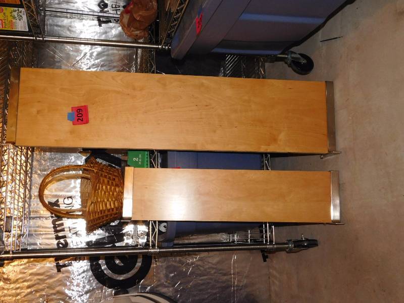lot 209 image: two thick shelves ready to hang