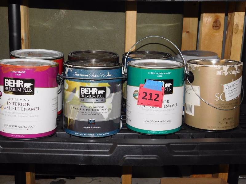 lot 212 image: paint in cans
