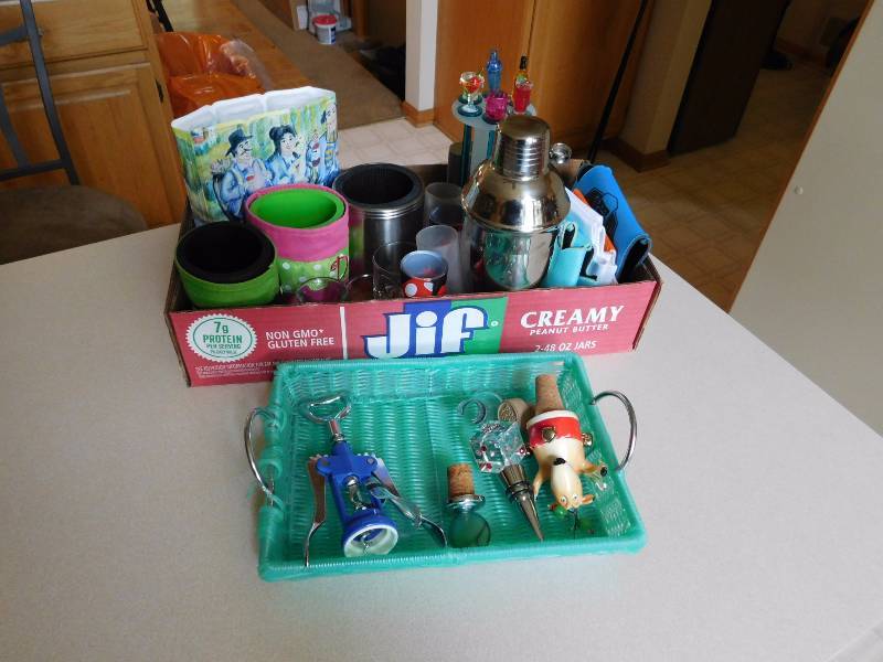 lot 227 image: colorful barware drinkware items