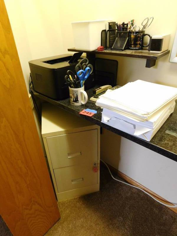 lot 245 image: office supplies as seen