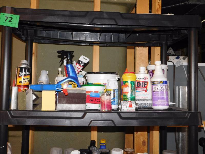 lot 210 image: household chemicals see photos
