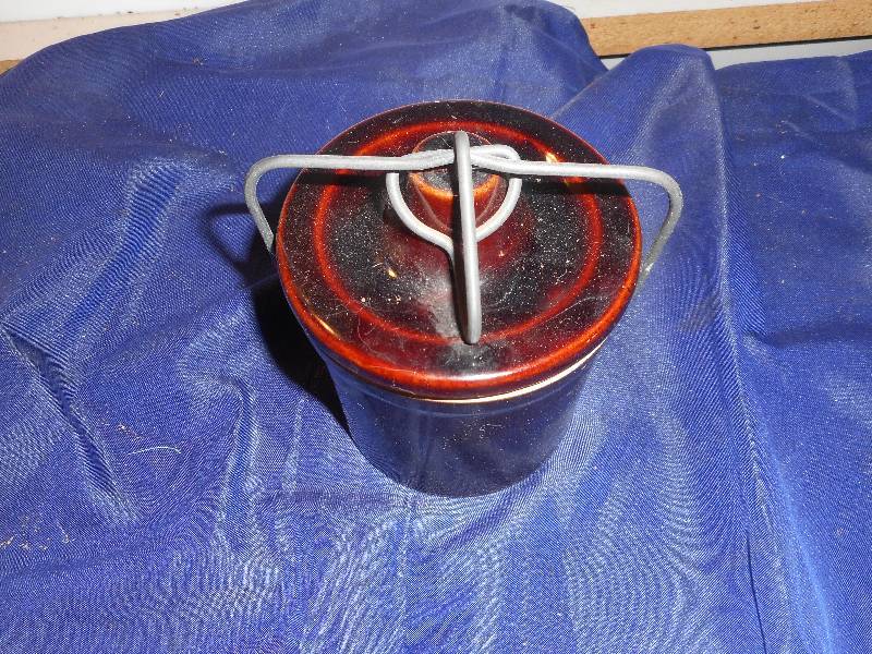 lot 131 image: VINTAGE CROCK CANESTER