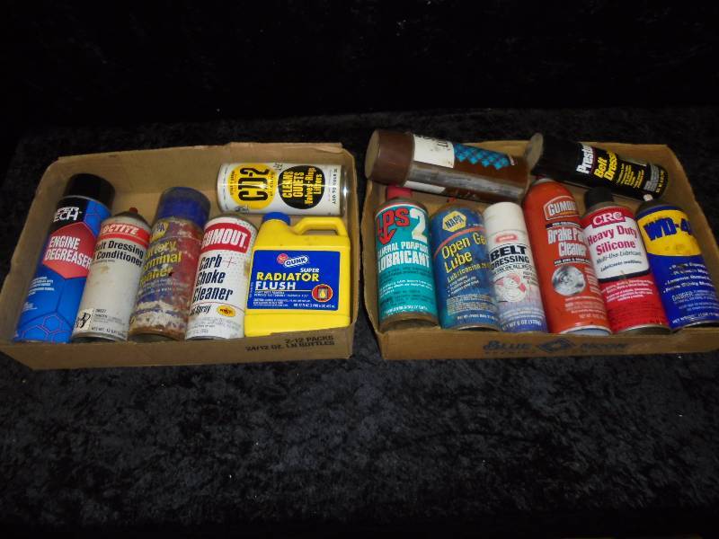 lot 18 image: Garage Lubricants & Cleaners, full & 12 full