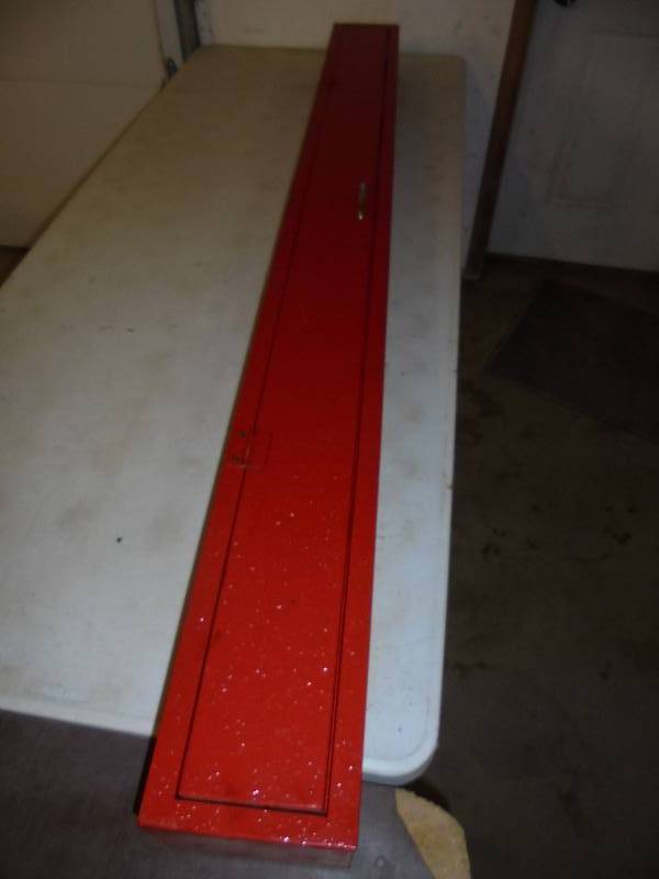 lot 64 image: Vintage Fireblanket in Metal Wall Mount Case