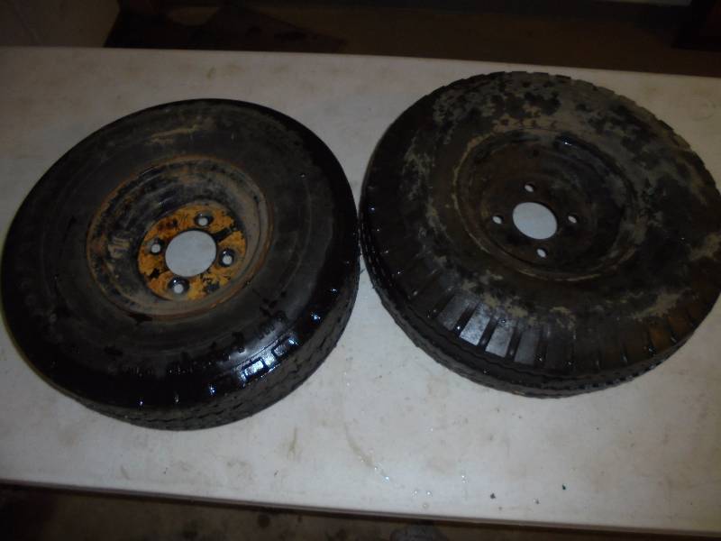 lot 75 image: 2 Goodyear Tires on 4-Bolt Rims, 5.70-8