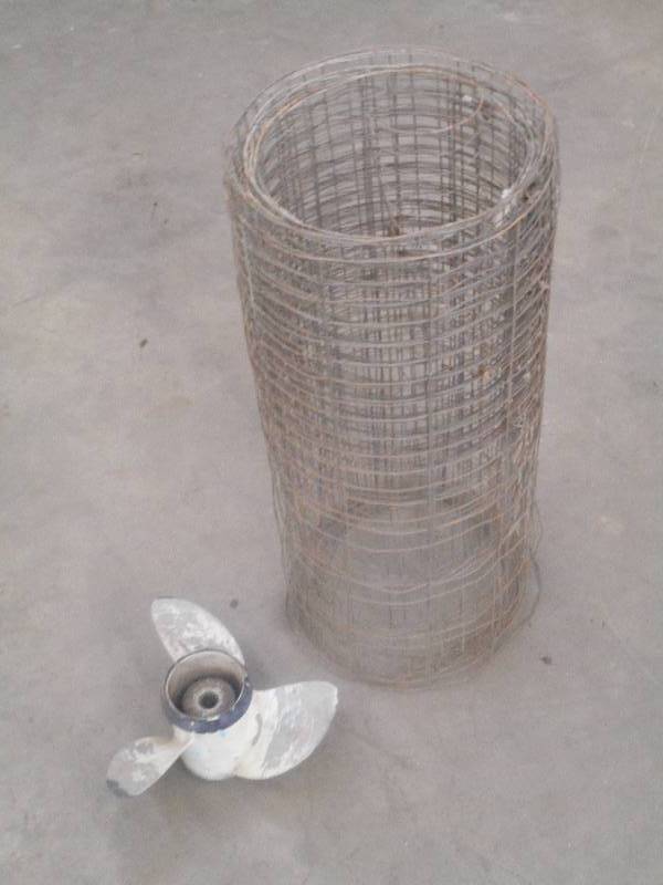 lot 44 image: (1) Aluminum Boat Prop & Roll Of Fe...