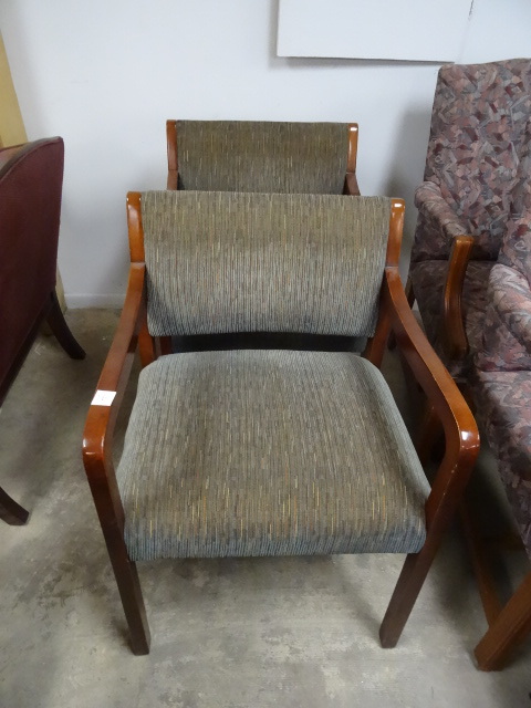 2 Matching Wood Framed Side Chairs