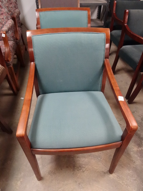 2 Matching Wood Framed Side Chairs