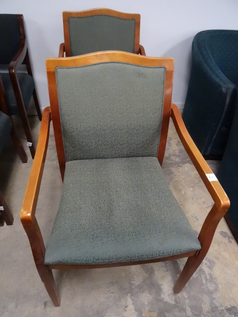2 Matching Wood Framed Side Chairs