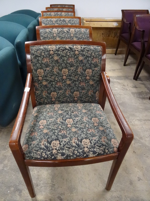 6 Matching Wood Framed Side Chairs