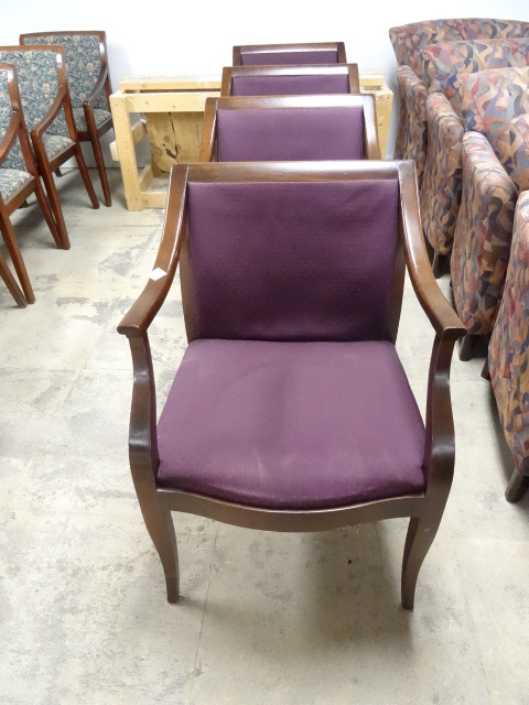 4 Matching Wood Framed Side Chairs