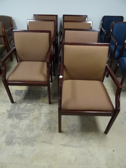 7 Matching Wood Framed Side Chairs