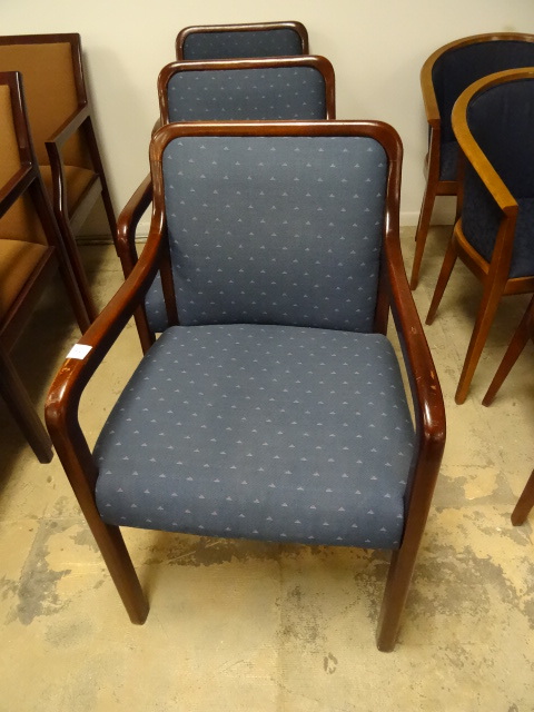 3 Matching Wood Framed Side Chairs