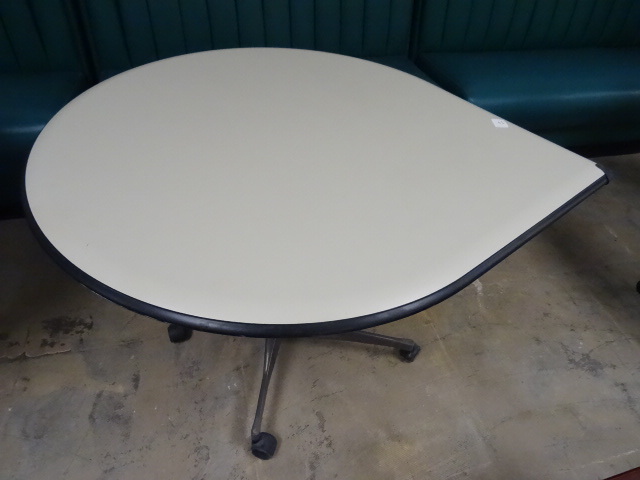 Tear Drop Table on Wheels 42