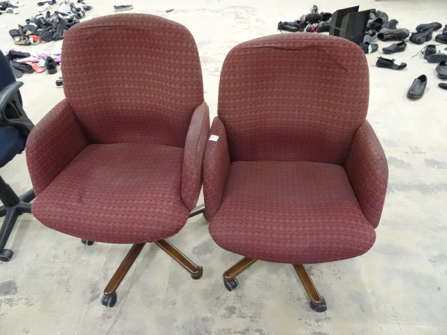 2 Matching Office Chairs on Wheels