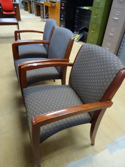 3 Matching Wood Framed Side Chairs