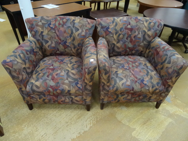 2 Matching Cushioned  Chairs
