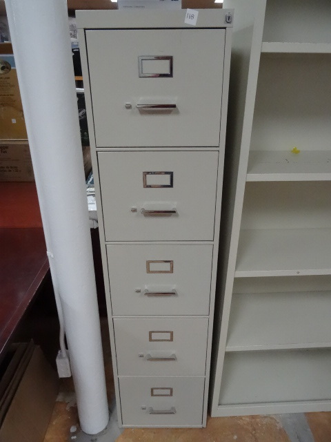 15 Metal 5 Drawer File Cabinet