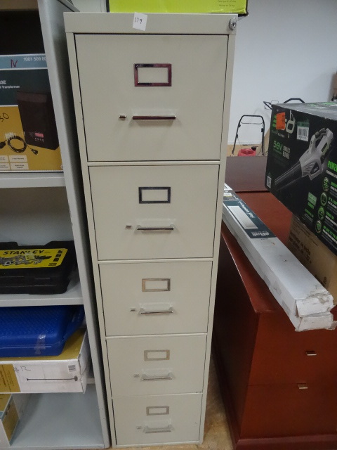 15 Metal 5 Drawer File Cabinet