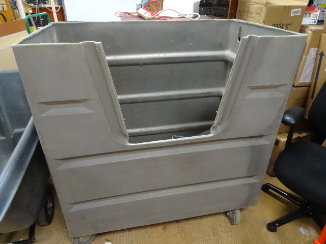 Plastic Tub on Wheels 48 X 29 X 51