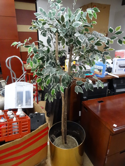 72 Artificial Tree in Aluminum Pot