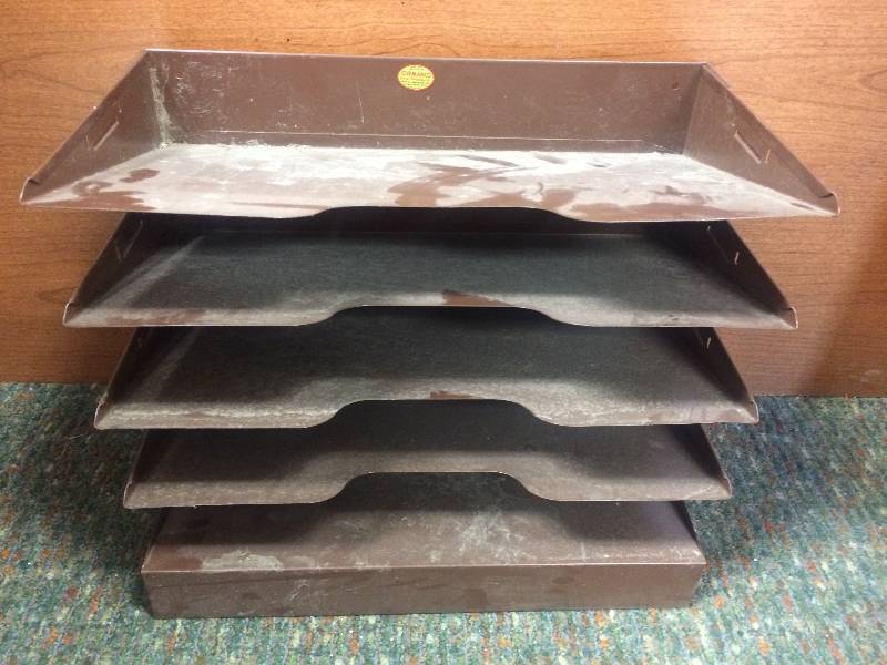 lot 12 image: Metal Paper Organizer