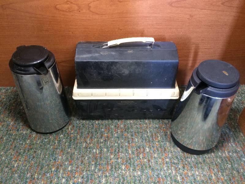 lot 34 image: Thermos Lunch Box and Coffee Carafes