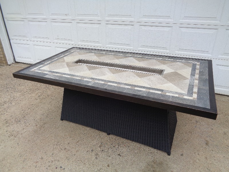 Large Outdoor Dining Table With Fire Pit Center New Fire Pits