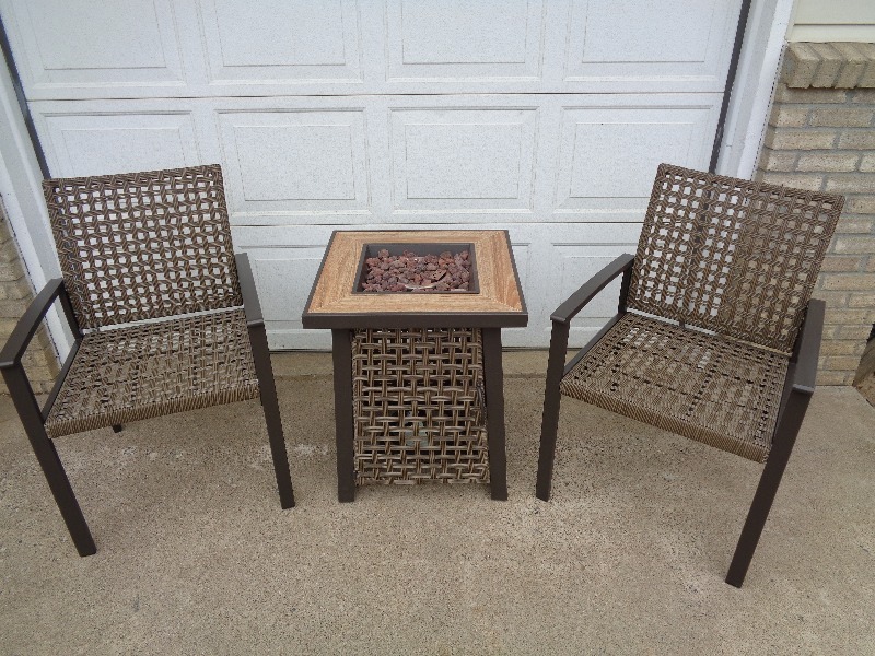 3 Pc Firepit and Seating Set
