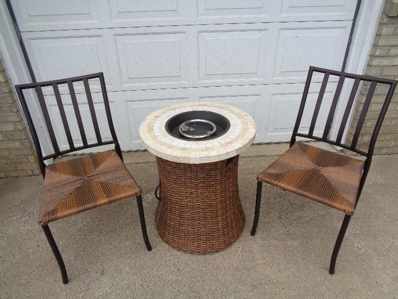 3 Pc Firepit and Seating Set