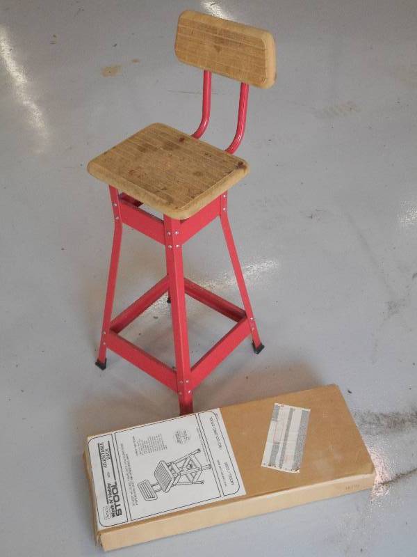 lot 62 image: (1) New & (1) Used Shop Stools ...