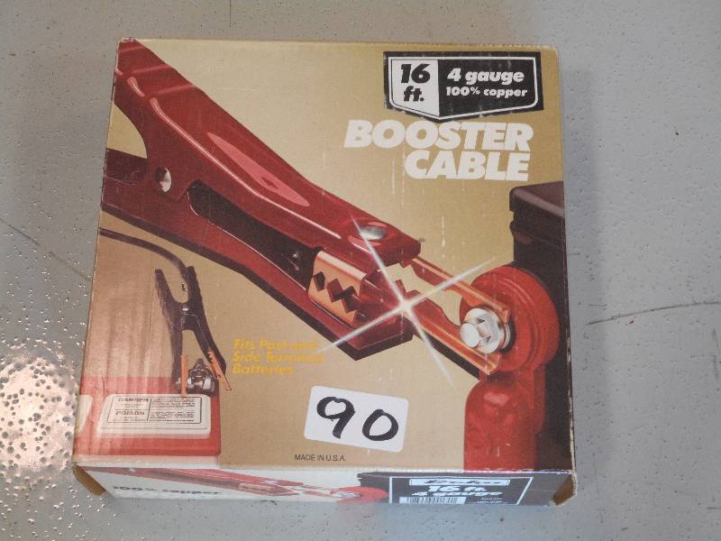 lot 90 image: 16 4-Gauge Jumper Cables ...