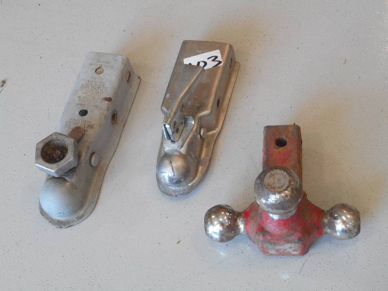 lot 103 image: (2) Trailer Couplers & (1) 3-Way Ba...