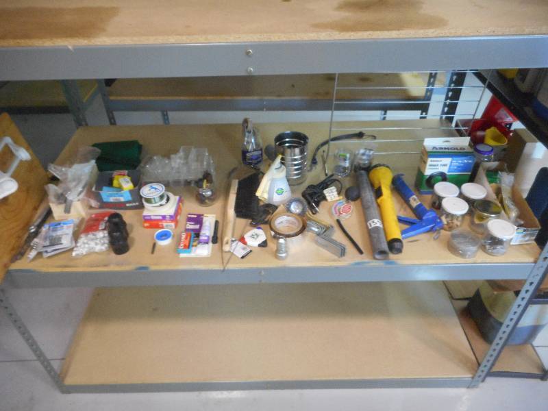 lot 139 image: Shelf Lot Hardware, Tools, Etc  (S...