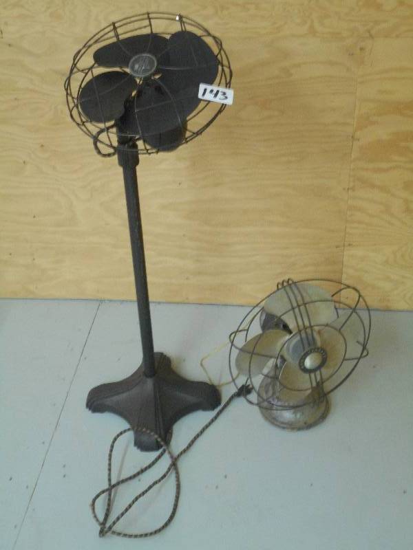 lot 143 image: (2) Antique 120Volt Fans ...